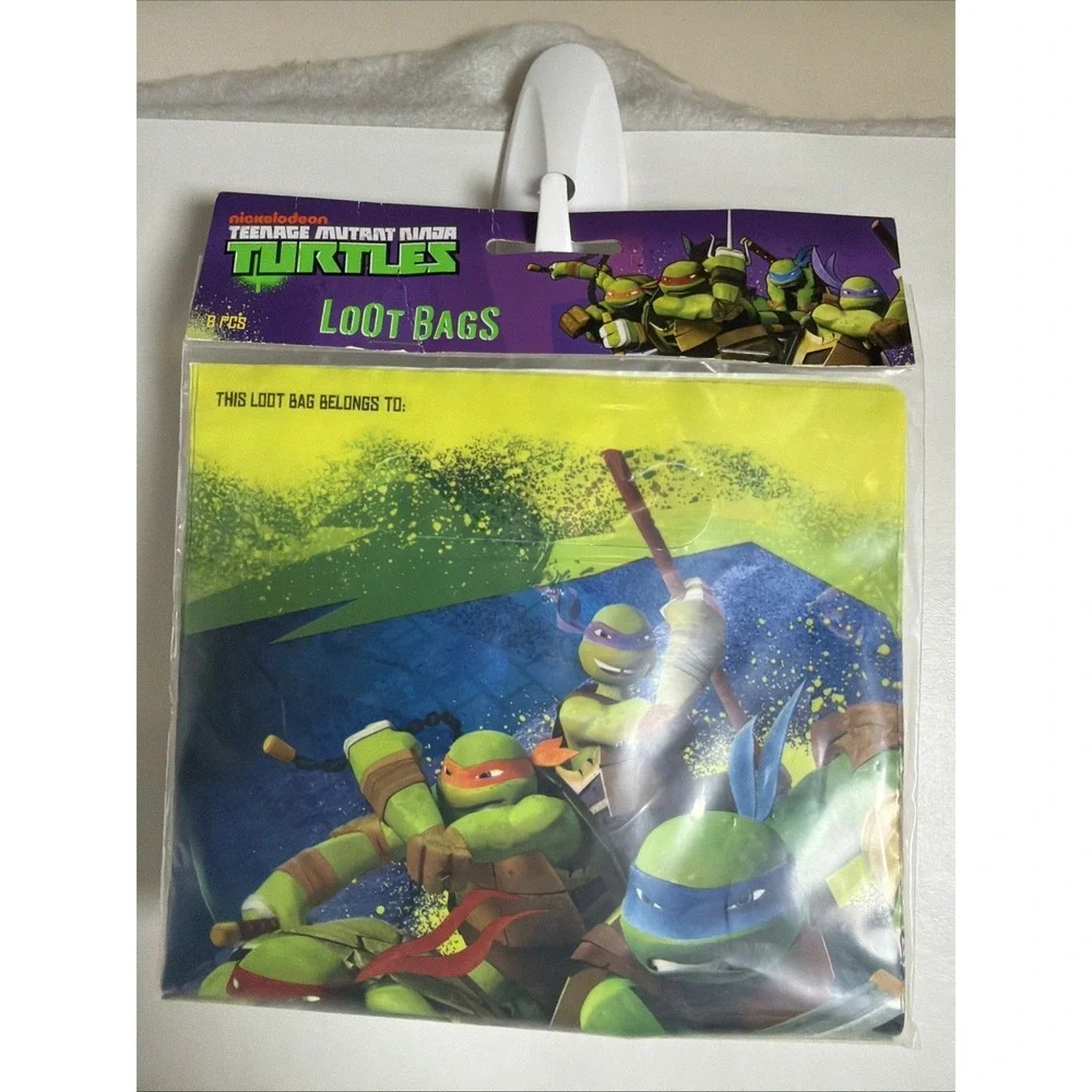 2 Packs Of 8 Teenage Mutant Ninja Turtles Loot Bags-9 1/2